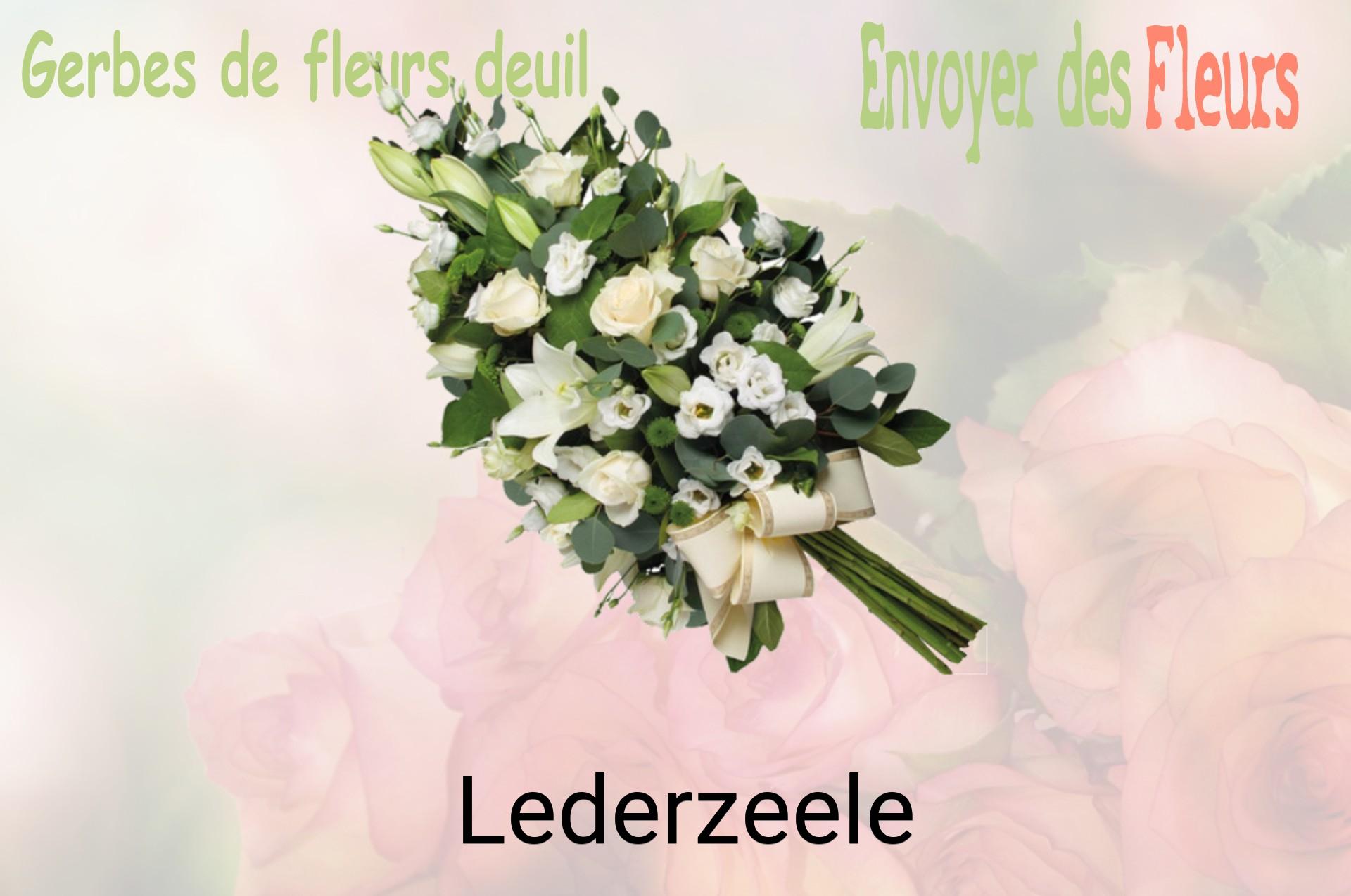 Gerbe de fleurs de deuil livrée à Lederzeele